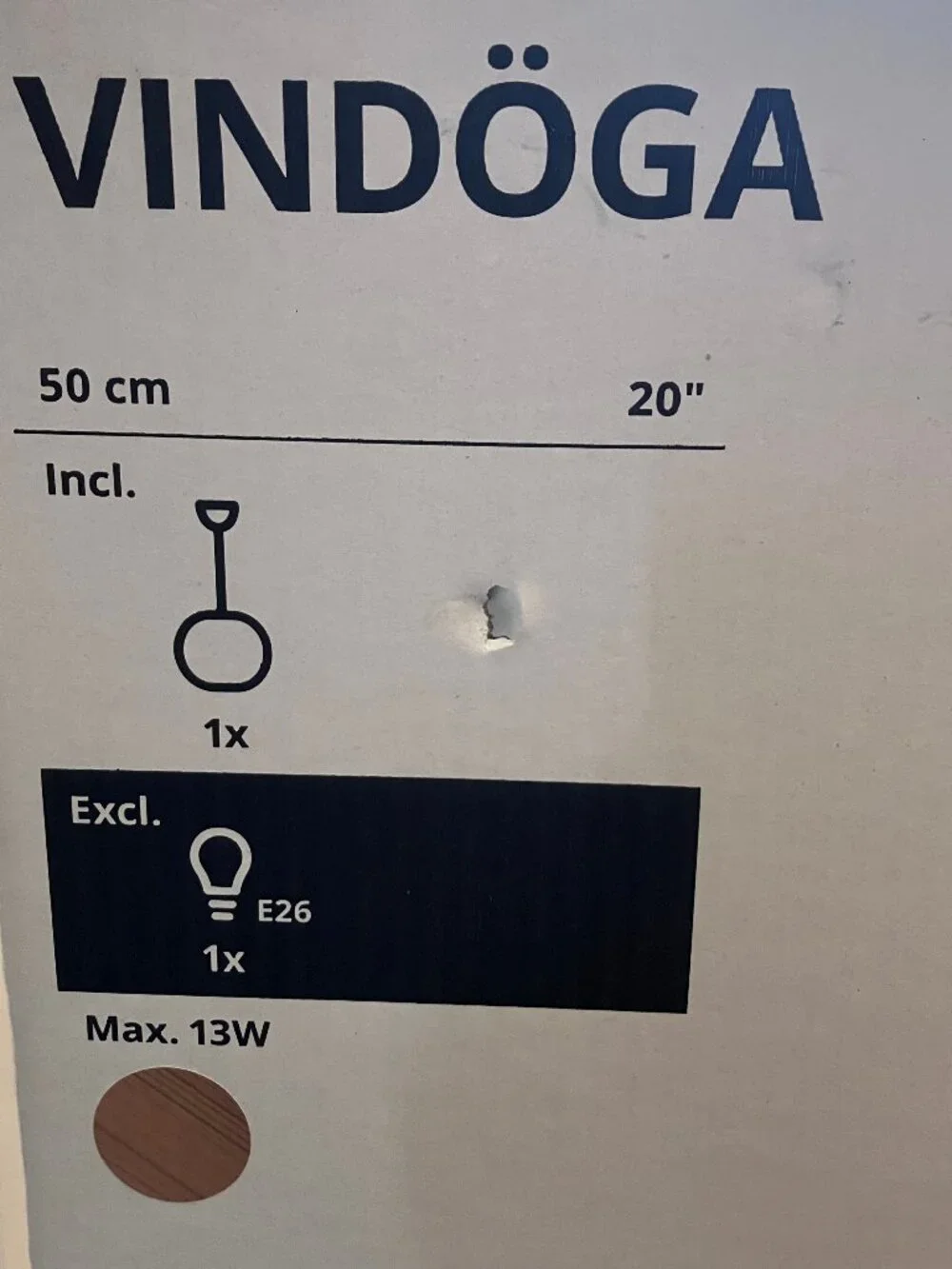 IKEA VINDÖGA Pendant Lamp 20